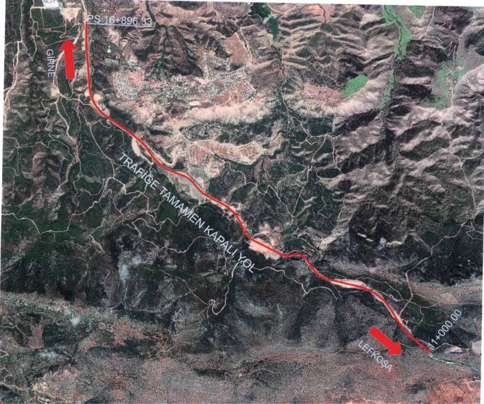 Girne-Değirmenlik Dağ Yolu 3 gün trafiğe kapatılacak