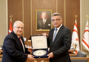 Erhürman, Yaşar Güler ve beraberindeki heyeti kabul etti