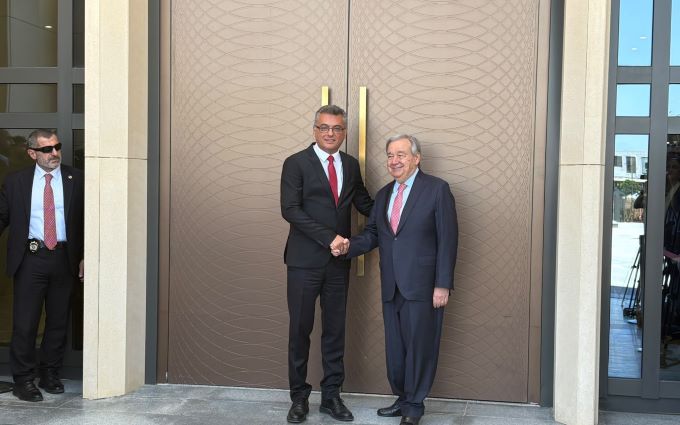 Cumhurbaşkanı Erhürman ile Guterres görüşüyor
