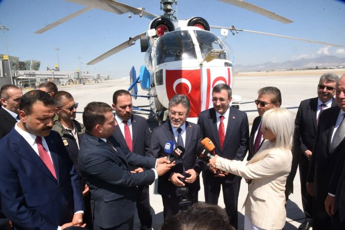 Yangın söndürme helikopteri geçici olarak Orman Dairesine tahsis edildi
