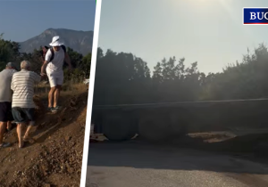 Karakum’da özel mülk iddiasıyla plaj yolu kapatıldı, Girneliler isyan etti
