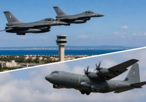 Larnaka semalarında askeri hareketlilik: Yunan F-16’ları ve Fransız C-130’u görüldü