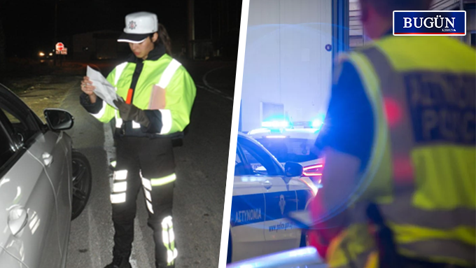 Kıbrıs’ın iki yanında asayiş ve trafik denetimi: 15 tutuklama, 73 araç trafikten men