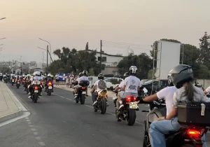 Kıbrıslı Rum motosikletliler Metehan’a geldi: Geçişler tedbir amacıyla durduruldu