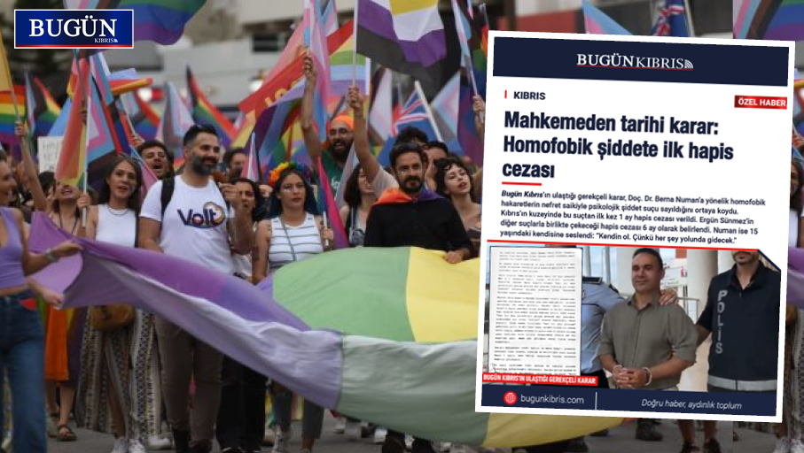 Kuir Kıbrıs’tan emsal mahkeme kararına ilişkin açıklama: “Nefret suçu, nefret suçu olarak görüldü”