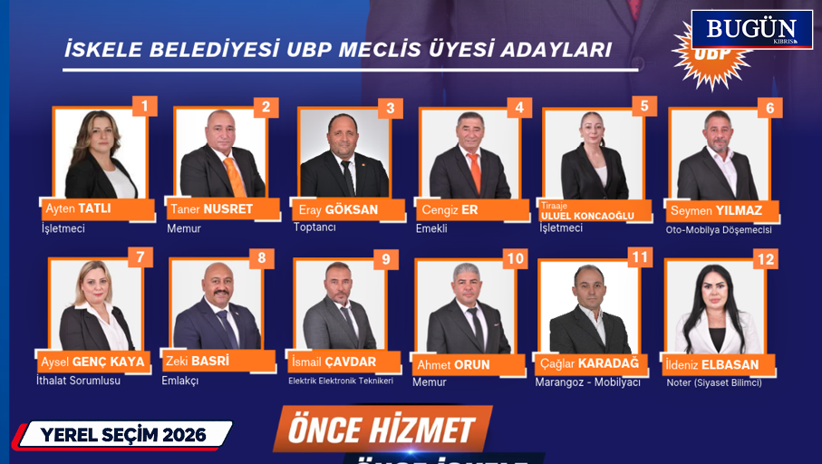 UBP’nin İskele Belediye Meclisi adayları belli oldu